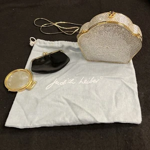 Judith Leiber Crystal Minaudiere Bag Evening Bag Clutch Vintage - Picture 1 of 14