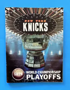 1974 World Championship Playoffs Knicks-Celtics Pgm Reed, Frazier w/Ticket Stub - Picture 1 of 6
