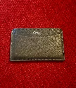 Portafoglio Cartier Porta Carte Pelle Nero | NUOVO | Regalo Pubblicità Promozionale da Collezione - Foto 1 di 9