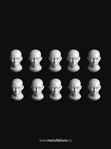 Sisters of Battle 06e Heads x10 - 28mm Scale Resin Bits by Manufaktura Minis - Picture 1 of 2