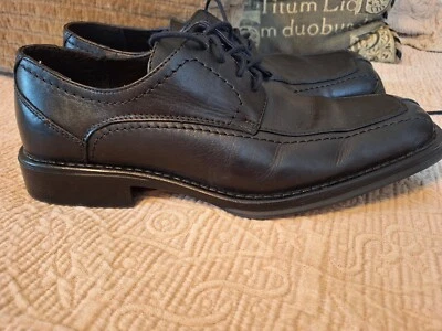 Zapatos para hombre de cuero negro con puntera cuadrada de Axcess, a Claiborne Company - talla 9 1/2 Foto 1 de 4