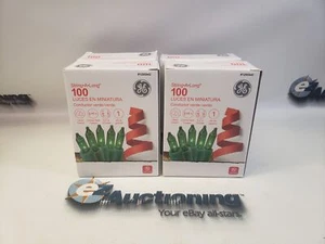 GE 100-count 20.6' String-A-Long Green Incandescent String Christmas Lights x 4 - Picture 1 of 3