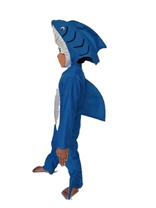 Shark Halloween Costume Kids, 6-7 Year Old, Color Blue and White - Picture 1 of 5