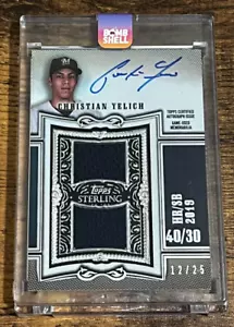 2020 Topps Sterling Christian Yelich Patch Auto /25 - Bild 1 von 2