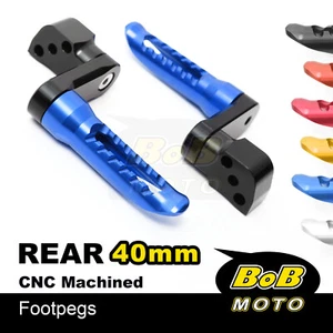 Billet BOB Rear Foot Pegs 4cm Adjustable For Yamaha MT-03 06-12 08 09 10 11 - Picture 1 of 15