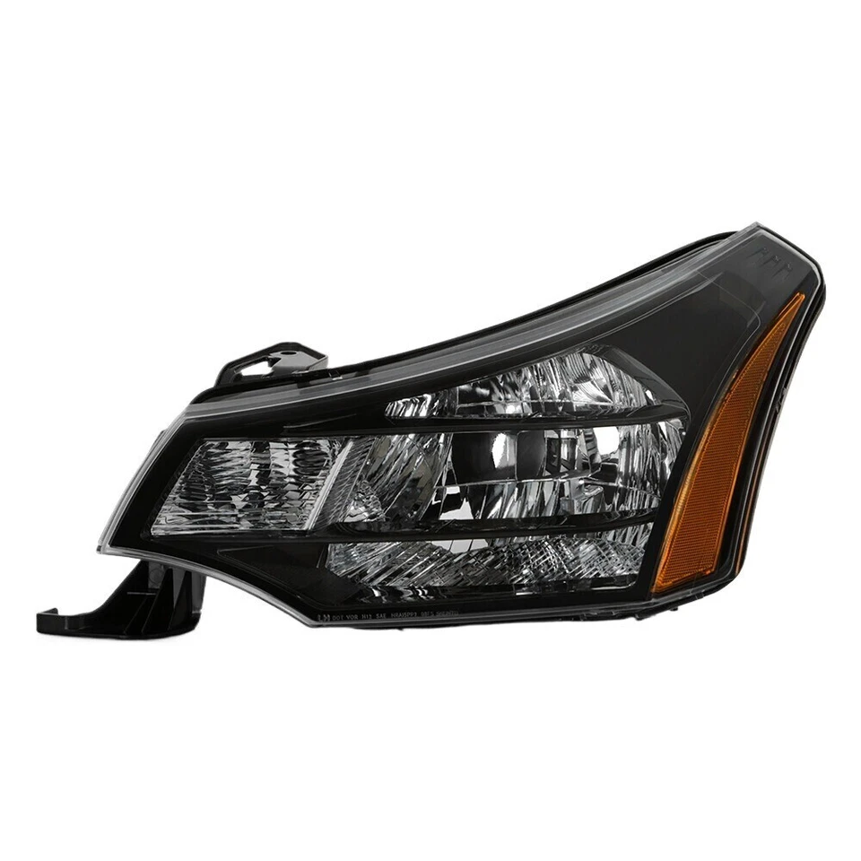 Halogen Headlight For 2009-2011 Ford Focus SE/SES Black With Bulbs Driver Side - Image 1 of 1