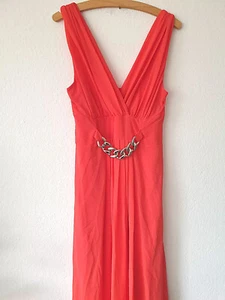 Neuw. NICOWA Cocktail Kleid ABENDKLEID Rot CHIFFON mit PANZER KETTE 38 Abi Ball - Bild 1 von 9