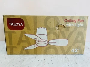 TALOYA 42" LED Indoor Black Mount Ceiling fan W/ Light Remote Reverisble Blade - Picture 1 of 5