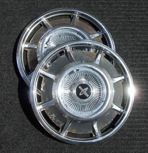 Lot of 2 Genuine 1966 Chevy Corvair Corsa 13" Hubcaps Wheel Covers OEM - Picture 1 of 20