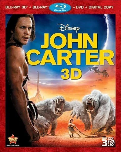 John Carter (3D Blu-ray/Blu-ray/DVD, Region A/1) Very Good condition! - Image 1 of 1