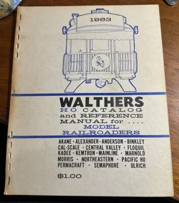 Libro de referencia de modelismo ferroviario edición 1963 Walthers catálogo escala HO Foto 1 de 4