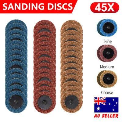 45pcs 2inch 50mm Cleaning Conditioning Roll Lock Surface Polishing Sanding Discs - image 1 of 4