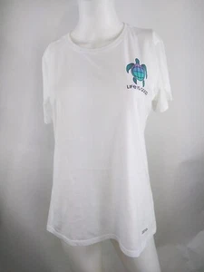 Life is Good Women S/S Crusher Lite Tee Salt Water Heals White Medium 77372 - Picture 1 of 11