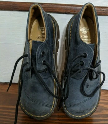 Zapatos Oxford Dr Doc Martens 6442 Niños Cuero Parte Superior Baja Jóvenes 13 Azul Marino Gamuza Foto 1 de 3