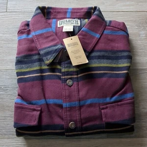 Duluth Flannel Shirt 2XL Tall Mens Burlyweight Chamois Stripe Long Sleeve - Picture 1 of 9