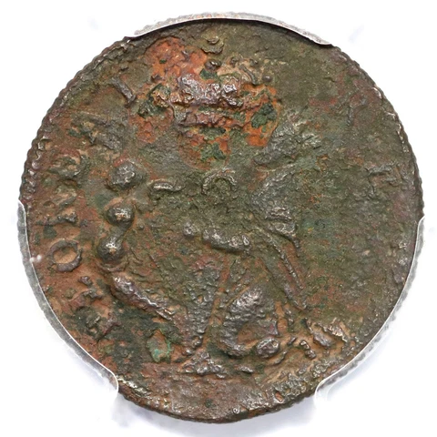 PCGS VF Details St. Patrick Farthing Colonial Copper Coin Cover