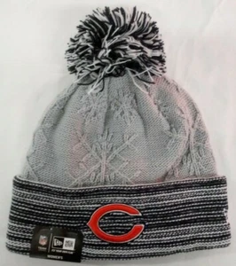 Authentische New Era Damen Chicago Bears Bommel Schnee Krone Sport Strick Beanie - grau - Bild 1 von 4