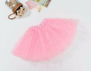 Sequin Tulle Tutu Skirt Ballet Kids Princess Dressup Party Baby Girls Dance Wear