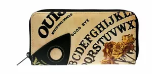 Ouija Brettspiel Buchstaben Design umlaufender Reißverschluss Clutch Geldbörse - Bild 1 von 1