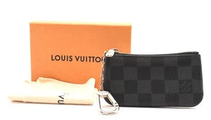 LOUIS VUITTON Damier Grafito Llave Monedero con Caja Auténtico N60155 - Imagen 1 de 14