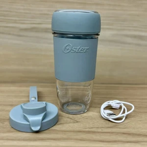 Oster Blender Personal Active Portable Blender w/ Drinking Lid Rechargeable Gray - Picture 1 of 8