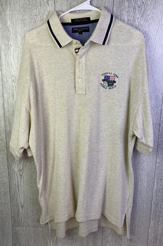 Vtg 100th US OPEN Pebble Beach Polo Shirt Mens L Short Sleeve Tommy Hilfiger Y2K Cover