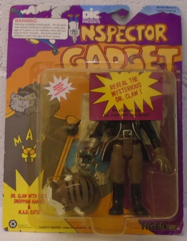 Inspector Gadget Dr. Claw Villain Tiger Toys M.A.D. Cat Bomb Dropping Hand READ Cover