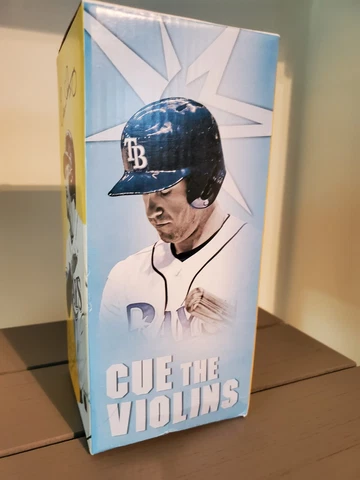 Evan Longoria Tampa Bay Rays Cue the Violins Bobblehead. NEW Cover