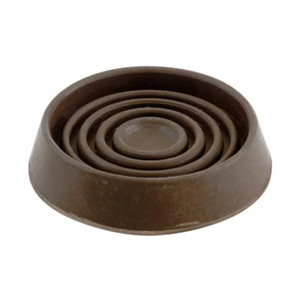 1-1/2 in. Round Smooth Rubber Floor Protector Furniture Cups for Carpet 4-Pack