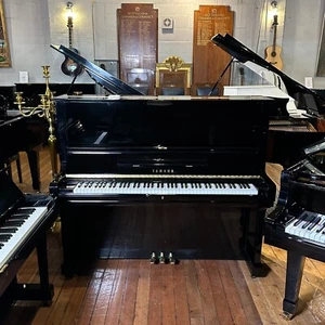 Yamaha U3 Upright Piano in Black Polyester | Reconditioned | SHERWOOD PHOENIX - Picture 1 of 15