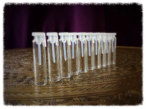 10 bis 560  leere Aromagläser ☆ Parfumproben ☆ 1 ml klar ☆ mit Riechstab ☆ Weiss - Bild 1 von 2