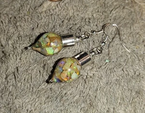 Floating Opal Jewelry Earring Set, Australia Andamooka Honey Opal, AH Td12E-909 - Picture 1 of 7