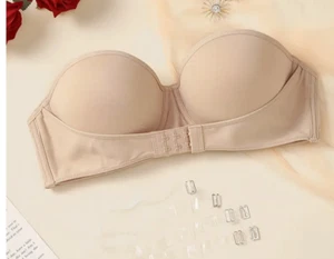 NWT Underwire Bra Push-Up Padding, Removable Straps, Seamless Half Cup Desi 34C - Picture 1 of 3