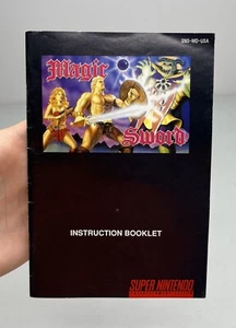 Super Nintendo SNES Magic Sword Manual de instrucciones original *Auténtico* - Imagen 1 de 4