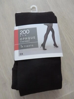 Neue Schwarze Thermo Opaque Strumpfhose 200den von C&A, Gr.M - Bild 1 von 2