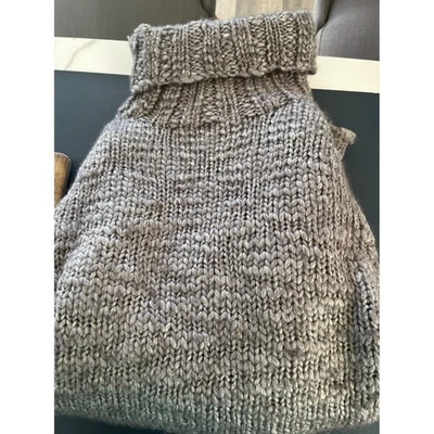 VTG GAP Women's Chunky Knit Wool Blend Turtleneck Sweater Size L Gray - Image 1 of 2