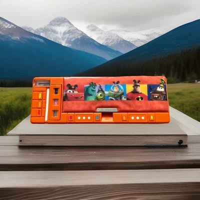 Estuche Caja Lápices Disney Pixar Naranja DE COLECCIÓN Buen Estado Foto 1 de 4