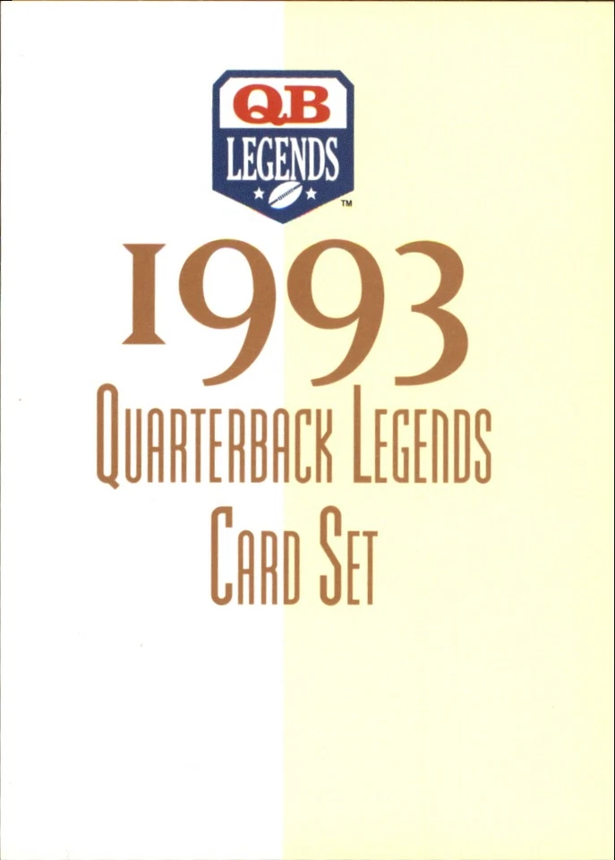A6171- 1993 Quarterback Legends FB Card #s 1-50 -You Pick- 15+ FREE US SHIP - Image 1 of 1
