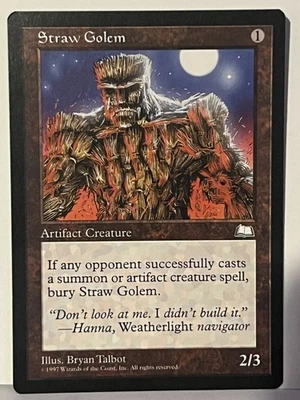 Straw Golem Weatherlight NM MTG Magic Fast Shipping - Image 1 of 2