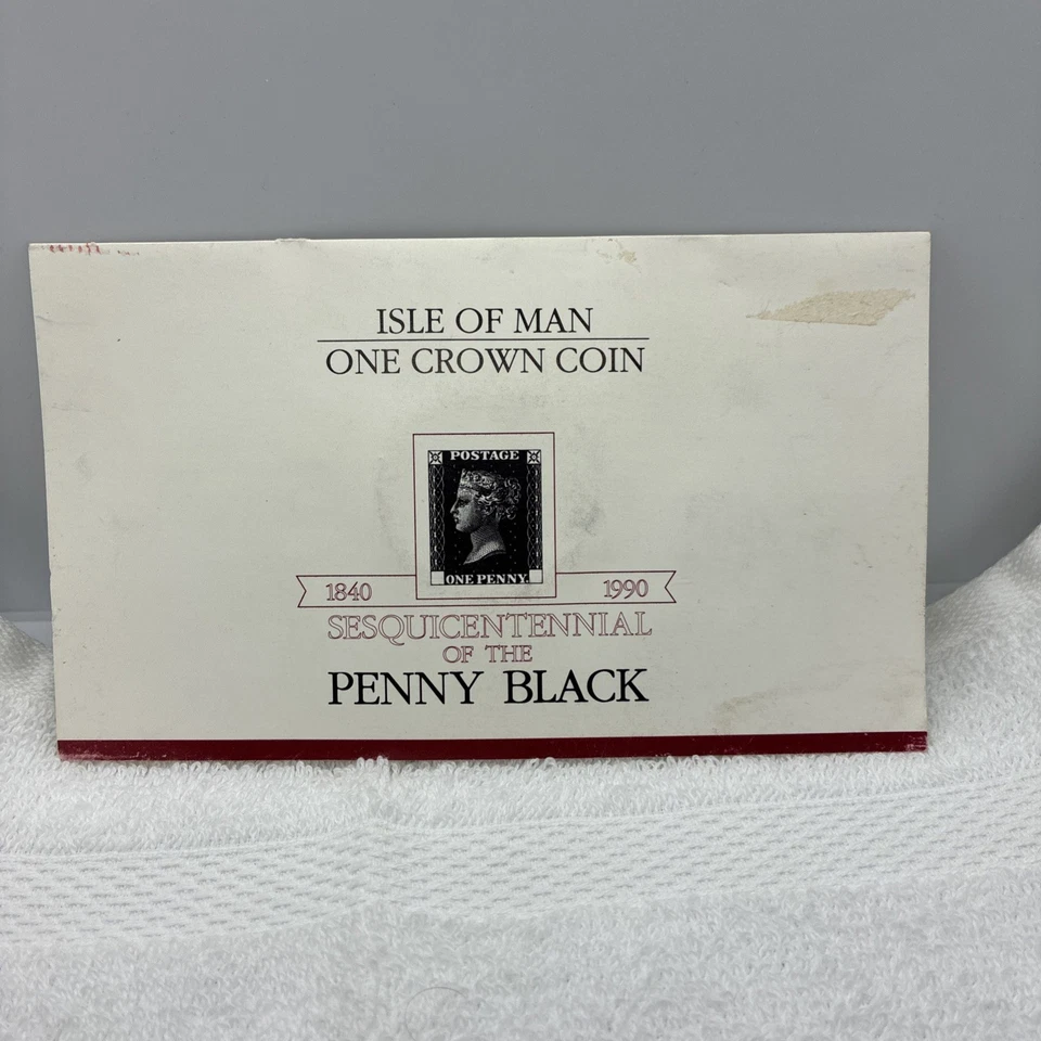 1990 Isle Of Man One Crown Coin Sesquicentennial Of The Penny Black - Image 1 of 4