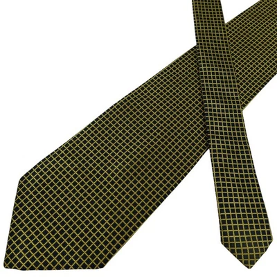 Corbata Kenzo seda negra dorada geométrica Japón (impuesto de importación de EE. UU. incluido) Foto 1 de 4