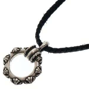 CHROME HEARTS EWLP CRS Eyewear Loop Cross Band Leather Braided Necklace - Picture 1 of 6