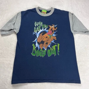 Scooby-Doo Vintage Y2K Who let the dogs out T-shirt Fruit of Loom Youth 12/14 - Picture 1 of 8
