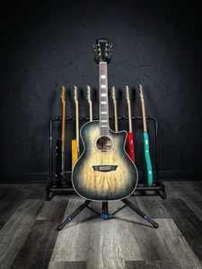 Washburn Deep Forest Spalted Maple Acoustic/Electric Guitar - Black Fade - Picture 1 of 9
