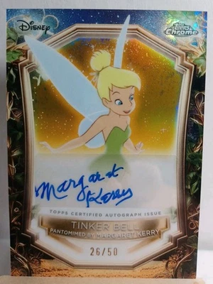 2025 Topps Disney Wonder Enchantments TINKER BELL #26/50 Gold Autograph Card - Image 1 of 2