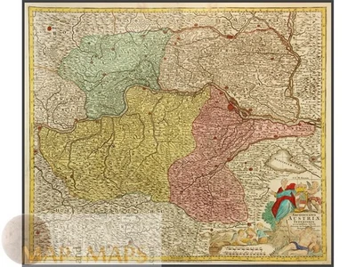 Austria Antique Map – Archiducatus Austriae Inferioris by Seutter, 1740 - Image 1 of 4
