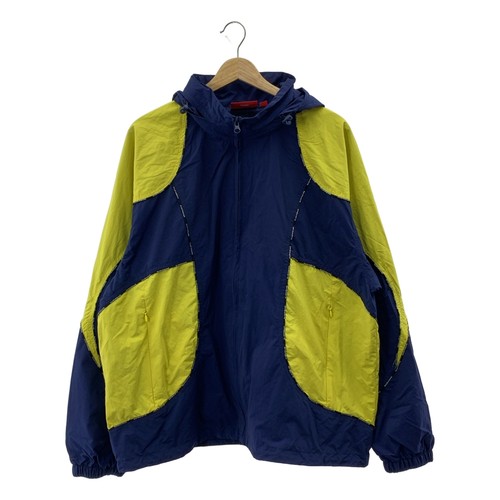 SUPREME Logo Piping Giacca Track con Cappuccio L Giallo Navy Uomo Usato0