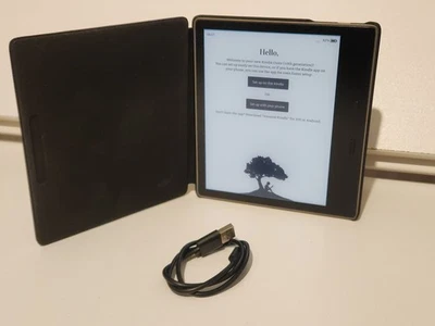Amazon Kindle Oasis 10th Gen 32GB 7" Wi-Fi Waterproof With Warm Light Graphite - Image 1 of 4