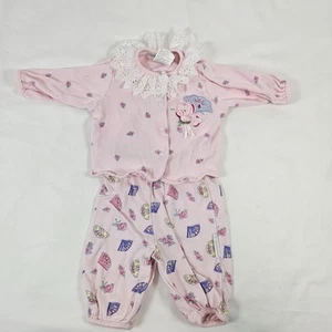 Vintage 90s Baby Girl Outfit By Vitamins Y2k Vntg Floral 2 Pc Set 3/6 Months - Picture 1 of 4