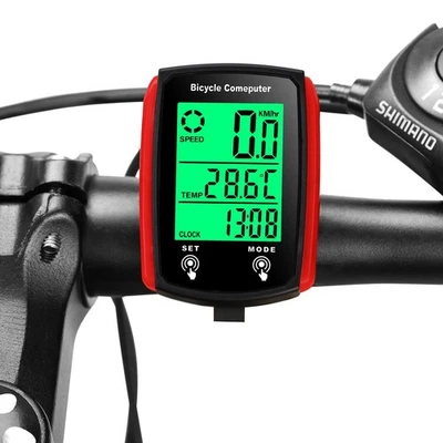 Waterproof Wired LCD Digital Cycle Bike Computer Bicycle Speedometer Odometer UK - Image 1 of 4